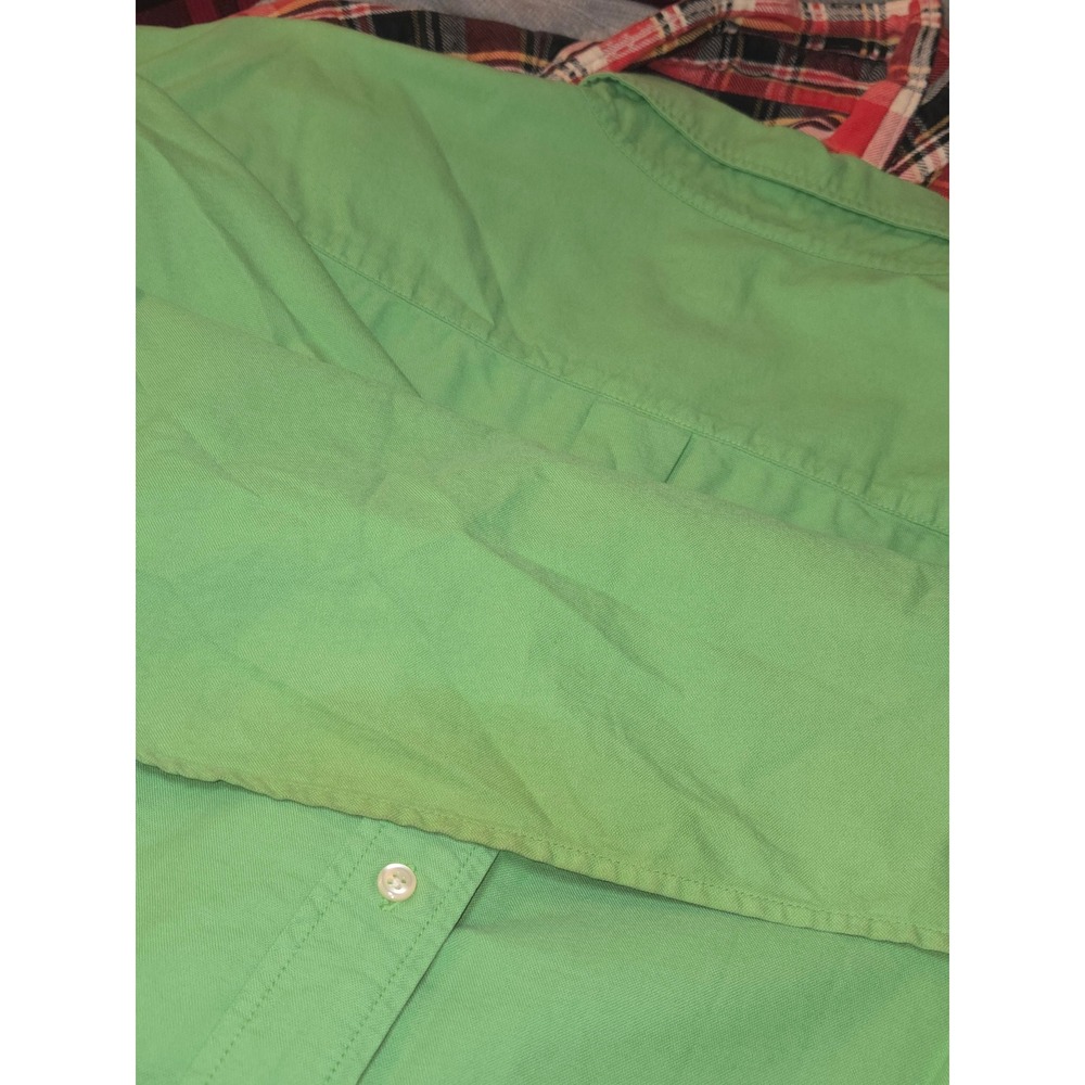 Ralph Lauren Jeans Co Green Short Sleeve Button Up Shirt Men Large RL67 Vintage - Picture 7 of 7